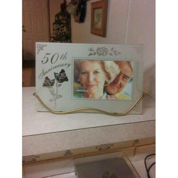 Malden 50th Anniversary Picture Frame  Stand Include 7 x 14" New Item In Box - Picture 9 of 10